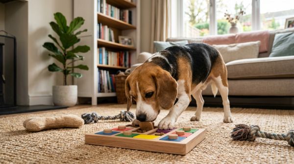 Comment intégrer des activités de stimulation mentale dans la routine quotidienne d'un chien de race Beagle?