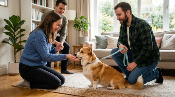 Quelle est la meilleure façon de présenter des nouvelles personnes à un chien de race Welsh Corgi Pembroke?